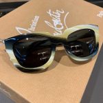 Larke Sunglasses Black/Cream Acetate Frame With Silver Hardware #BVKKO-6