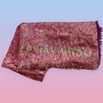 LV Stephen Sprouse Shawl Purple Cashmere/Silk/Polyester #SKEL-4