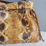 Prada BN1757 Pitone Drawstring Tote Gold Hardware #YECS-1 - Image 3