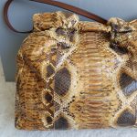 Prada BN1757 Pitone Drawstring Tote Gold Hardware #YECS-1 - Image 4