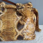 Prada BN1757 Pitone Drawstring Tote Gold Hardware #YECS-1 - Image 5