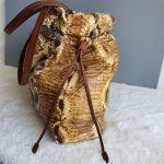 Prada BN1757 Pitone Drawstring Tote Gold Hardware #YECS-1 - Image 7