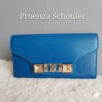 Proenza Schouler PS11 Continental Wallet Blue Calfskin With Silver Hardware #YUSS-14