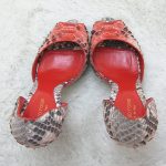 Sergio Rossi Size 38.5 Peeptoe 2Tone Snake Skin #BVSCL-1 - Image 6