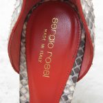 Sergio Rossi Size 38.5 Peeptoe 2Tone Snake Skin #BVSCL-1 - Image 8