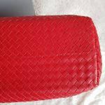 Bottega Veneta Garda Hobo Red Woven Lambskin With Brunito Finish Hardware #KELC-27 - Image 11