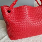 Bottega Veneta Garda Hobo Red Woven Lambskin With Brunito Finish Hardware #KELC-27 - Image 4