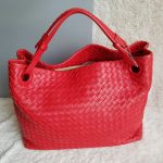 Bottega Veneta Garda Hobo Red Woven Lambskin With Brunito Finish Hardware #KELC-27 - Image 3