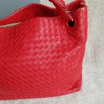Bottega Veneta Garda Hobo Red Woven Lambskin With Brunito Finish Hardware #KELC-27 - Image 7
