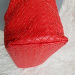 Bottega Veneta Garda Hobo Red Woven Lambskin With Brunito Finish Hardware #KELC-27 - Image 13