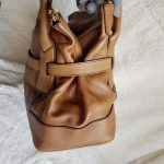 Burberry 2Way Bag Brown Leather With Gold Hardware #KSRY-3 - Image 8