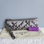 Burberry Clutch Grey Satin with Beads Detail #GLRS-1