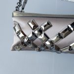 Burberry Clutch Grey Satin with Beads Detail #GLRS-1 - Image 2