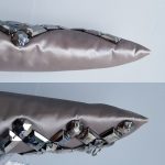 Burberry Clutch Grey Satin with Beads Detail #GLRS-1 - Image 6