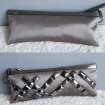 Burberry Clutch Grey Satin with Beads Detail #GLRS-1 - Image 4