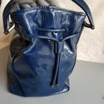 Burberry Large Tote Blue Patent Leather With Ruthenium Hardware #BVELT-1 - Image 8