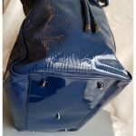 Burberry Large Tote Blue Patent Leather With Ruthenium Hardware #BVELT-1 - Image 10