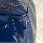 Burberry Large Tote Blue Patent Leather With Ruthenium Hardware #BVELT-1 - Image 17