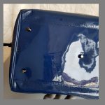 Burberry Large Tote Blue Patent Leather With Ruthenium Hardware #BVELT-1 - Image 12