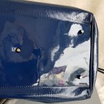 Burberry Large Tote Blue Patent Leather With Ruthenium Hardware #BVELT-1 - Image 14