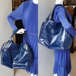 Burberry Large Tote Blue Patent Leather With Ruthenium Hardware #BVELT-1 - Image 39