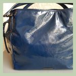 Burberry Large Tote Blue Patent Leather With Ruthenium Hardware #BVELT-1 - Image 3