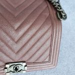 Chanel Boy Medium Rose Gold Grained Calfskin with Ruthenium Hardware #TKOS-1 - Image 4
