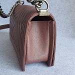 Chanel Boy Medium Rose Gold Grained Calfskin with Ruthenium Hardware #TKOS-1 - Image 8