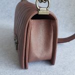 Chanel Boy Medium Rose Gold Grained Calfskin with Ruthenium Hardware #TKOS-1 - Image 7