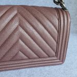 Chanel Boy Medium Rose Gold Grained Calfskin with Ruthenium Hardware #TKOS-1 - Image 6