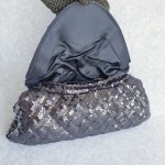 Chanel Clutch Black/Blue Sequine/Beads and Black Hardware #YKCS-10 - Image 10
