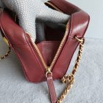 Chanel Crossbody Bag Maroon Calf Leather with Gold Hardware #TLOU-2 - Image 13