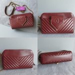 Chanel Crossbody Bag Maroon Calf Leather with Gold Hardware #TLOU-2 - Image 11
