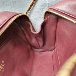 Chanel Crossbody Bag Maroon Calf Leather with Gold Hardware #TLOU-2 - Image 30