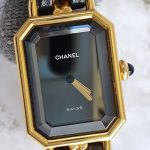 Chanel Premiere Vintage Watch Sz-M 18k Gold Plated with Leather #TKCL-4 - Image 3