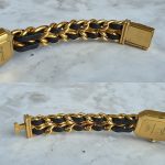 Chanel Premiere Vintage Watch Sz-M 18k Gold Plated with Leather #TKCL-4 - Image 9