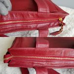 Chanel Shoulder Bag Red Grained Calfskin With Gold Hardware #CKCK-21 - Image 11