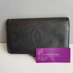 Chanel Wallet Black Caviar Leather with Gold Hardware #STUT-8 - Image 2