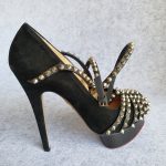 Charlotte Olympia Pumps Size37.5 Black Suede Leather with Stud Details Shoes #GLYYY-1 - Image 5