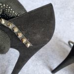 Charlotte Olympia Pumps Size37.5 Black Suede Leather with Stud Details Shoes #GLYYY-1 - Image 14