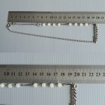 Christian Dior Necklace Silver with Faux Pearl Details #TLUU-2 - Image 4