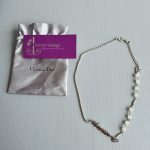 Christian Dior Necklace Silver with Faux Pearl Details #TLUU-2 - Image 2