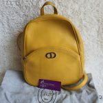 Christian Dior Vintage Backpack Yellow Leather with Silver Hardware #TEOY-8 - Image 2