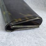 Christian Louboutin Clutch Metallic Black/Gold Patent Leather with Gold Hardware Bag #TKSC-10 - Image 8