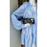 Christian Louboutin Clutch Metallic Black/Gold Patent Leather with Gold Hardware Bag #TKSC-10 - Image 24