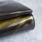 Christian Louboutin Clutch Metallic Black/Gold Patent Leather with Gold Hardware Bag #TKSC-10 - Image 12