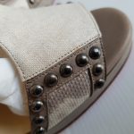 Christian Louboutin Peeptoe Size 40 Brown/beige Canvas With Leather #STTL-5 - Image 9