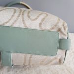 Escada Hobo White/Blue Canvas With Leather And Silver Hardware #UTEL-10 - Image 10