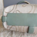 Escada Hobo White/Blue Canvas With Leather And Silver Hardware #UTEL-10 - Image 9