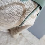 Escada Hobo White/Blue Canvas With Leather And Silver Hardware #UTEL-10 - Image 14